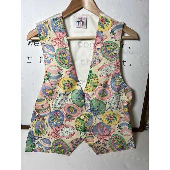 NWT Quirky Grandma core Easter Egg Bunny Vest Size Medium.        Bb - Picture 1 of 7